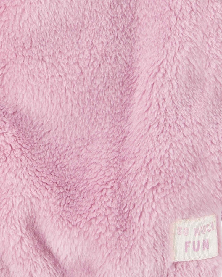 Casaco bebê de sherpa com zíper rosa | Carter's - Imagem 2