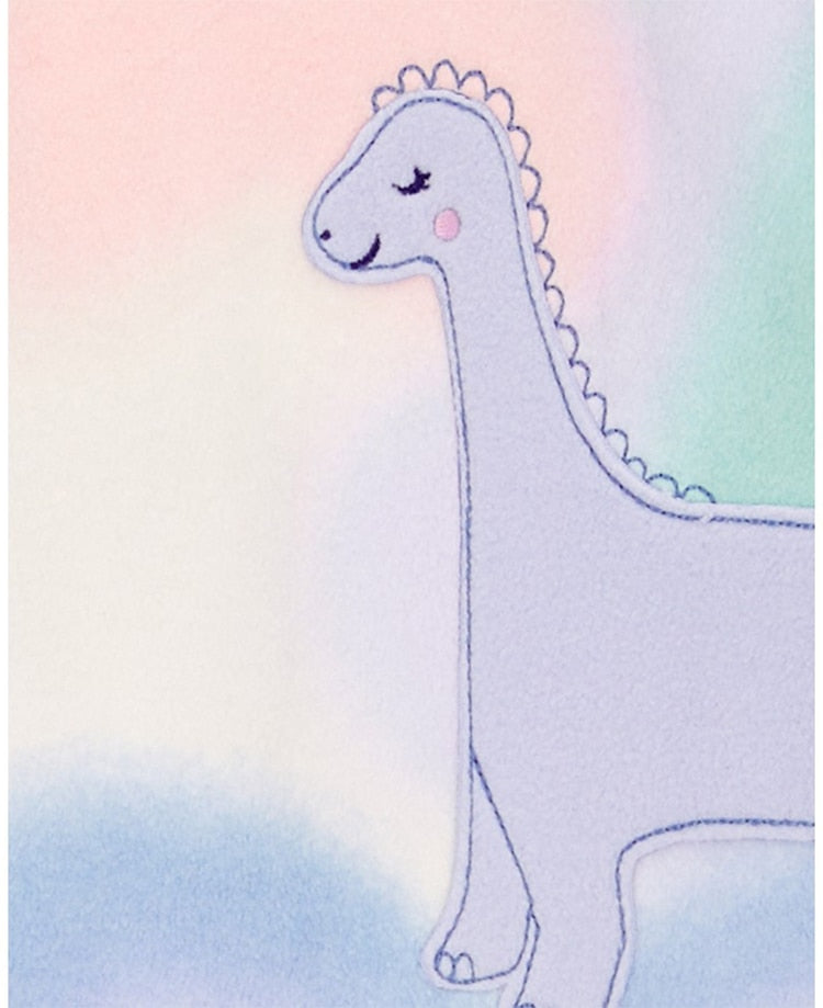 Macacão pijama bebê fleece com pézinho tie-dye dino multicor | Carter's - Imagem 2