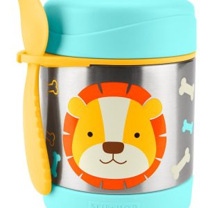 Pote térmico infantil com talher leão azul | Skip Hop