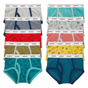 Kit cueca infantil slip 10 peças listradas azul |