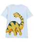 Camiseta infantil manga curta de dinossauro branca | - Imagem 2