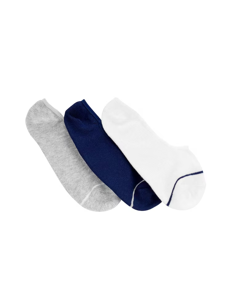 Kit meia infantil 3 pares cano curto listra multicor |