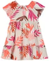 Vestido infantil evasê folhagem multicor | - Imagem 2