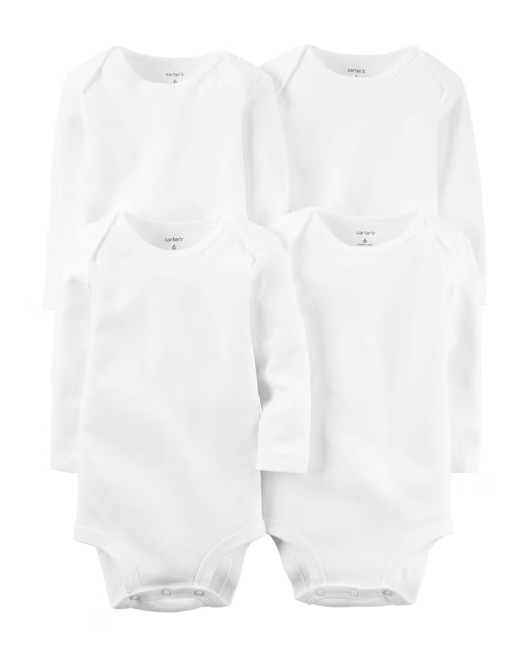 Kit body bebê 9 peças manga longa e regata branco | - Imagem 2