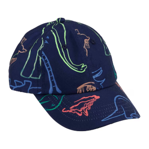 Boné infantil aba curva dinossauros abstratos azul |