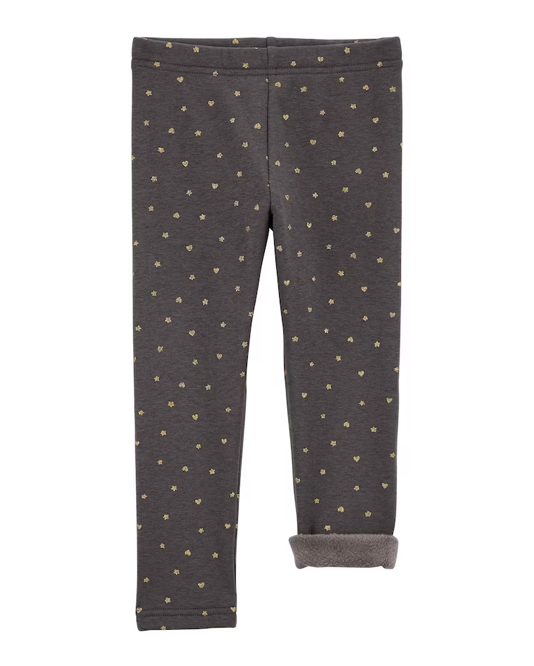 Calça legging bebê peluciada cinza | Carter's - Imagem 2