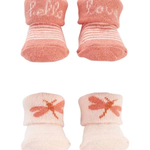 Kit meia bebê 2 pares listrado libélula multicor | Carter's